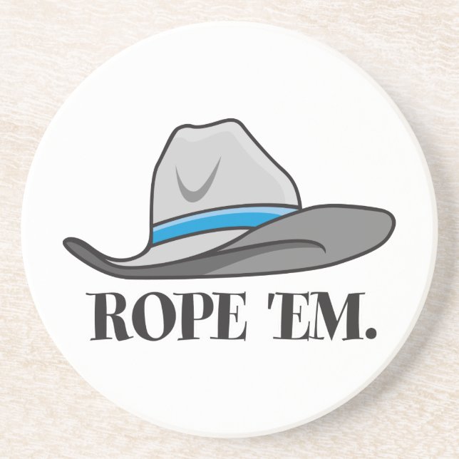 Rope 'Em Western Rodeo Coaster (Front)
