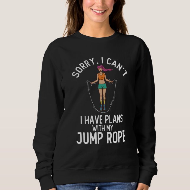 Rope Jumping Skipping Rope Jump Mat Workout Exerci Sweatshirt (Front)