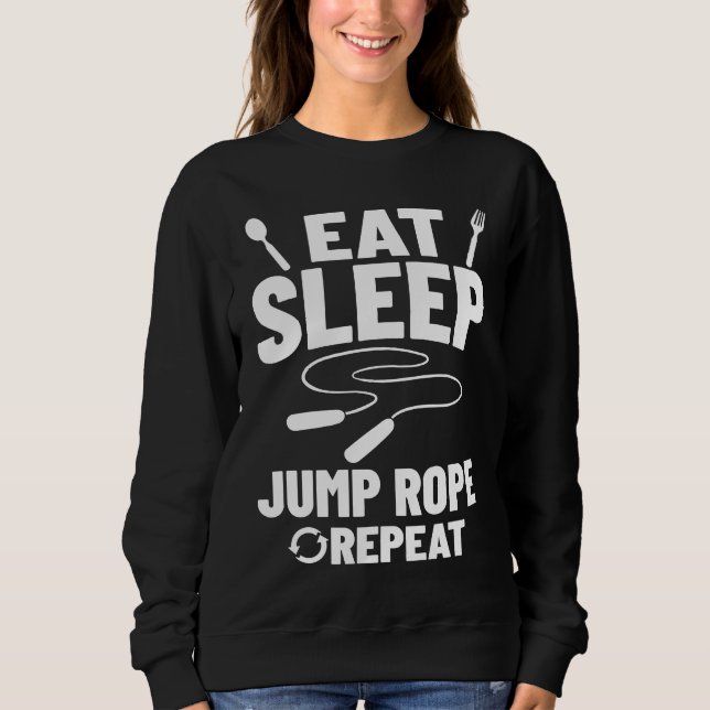 Rope Jumping Skipping Rope Jump Mat Workout Exerci Sweatshirt (Front)