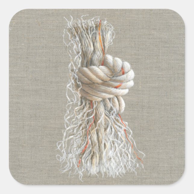 Rope Knot Square Sticker (Front)