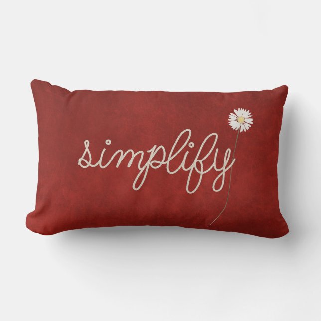 rope simplify text on red lumbar cushion (Front)