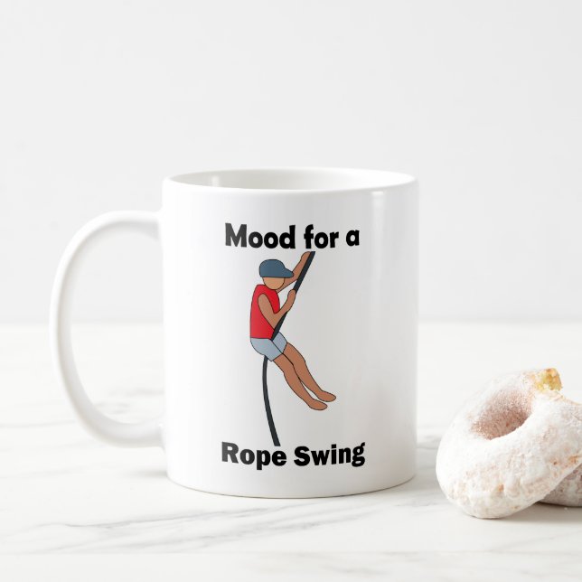 Rope Swing Mood Good Vibes Coffee Mug (With Donut)
