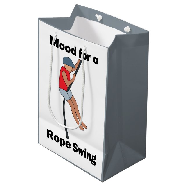 Rope Swing Mood Good Vibes Medium Gift Bag (Front Angled)