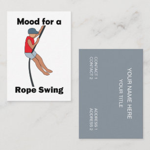 Rope Swing Mood Good Vibes Summer Camp Business Card