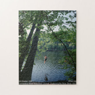 Rope Swing Puzzle, Connecticut River - Al Braden Jigsaw Puzzle