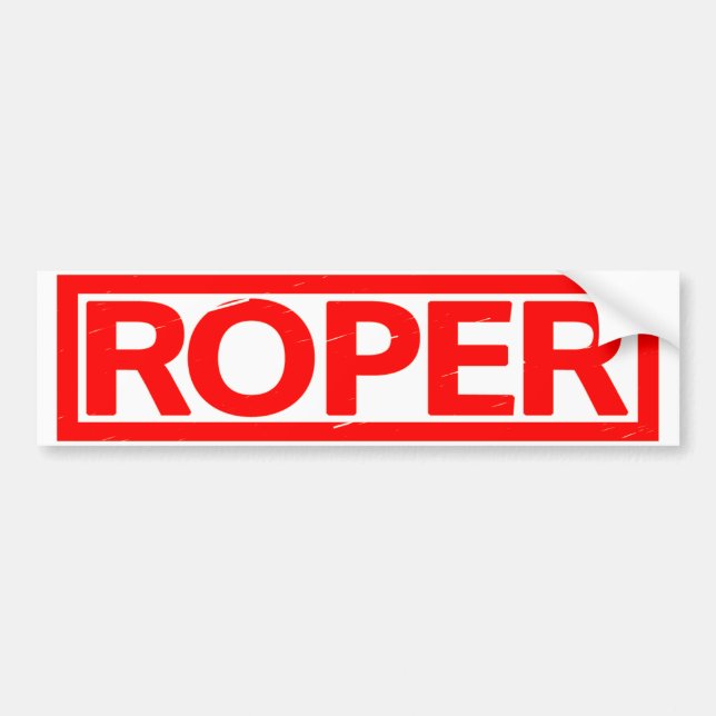 Roper Stamp Bumper Sticker (Front)