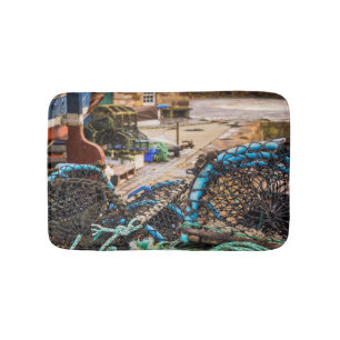 Ropes And Lobster Pots Pittenweem, Scotland Bath Mat