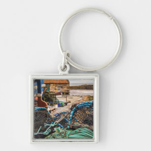 Ropes And Lobster Pots   Pittenweem, Scotland Key Ring