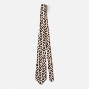 ropical Brown Banana Leaves Necktie