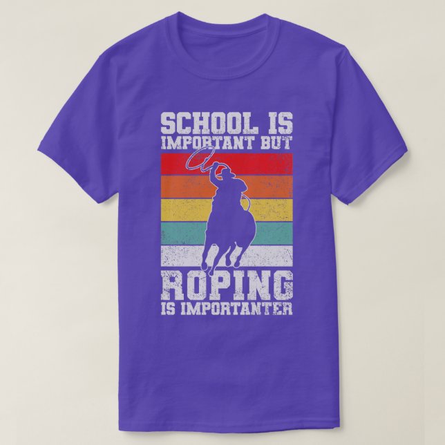 Roping Cowboy Rodeo T-Shirt (Design Front)