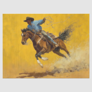 Roping Cowboy Tissue/Decoupage Paper