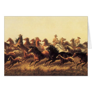 Roping Wild Horses by James Walker