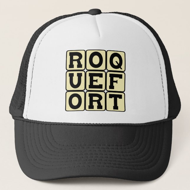 Roquefort, French Blue Cheese Trucker Hat (Front)