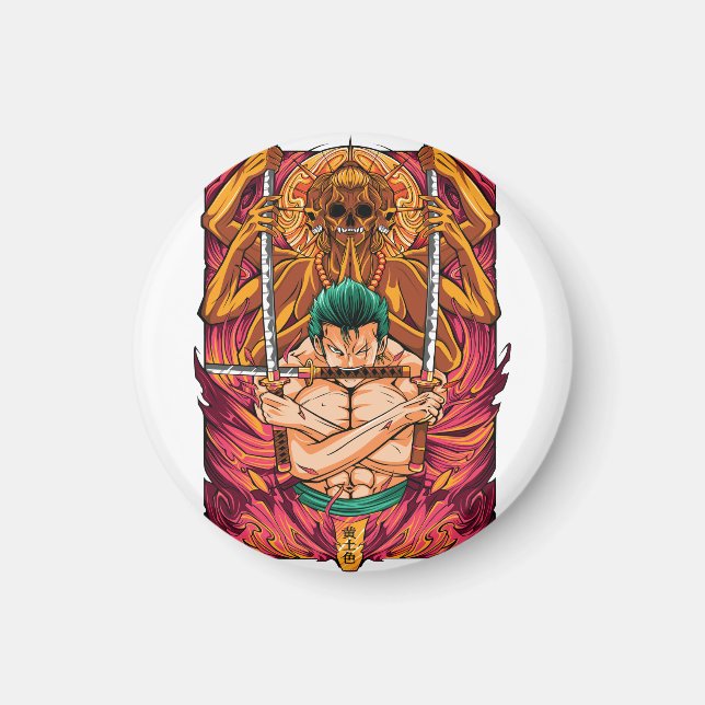 Roronoa Zoro One Piece Magnet (Front)