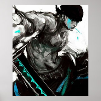 RORONOA ZORRO ARTWORK DESIGNED MERCH POSTER