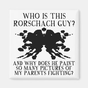 Rorschach Ink Blot Test Funny Fridge Magnet