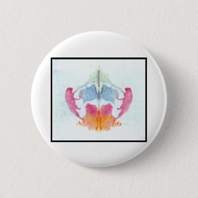 Rorschach Inkblot 8.0 6 Cm Round Badge (Front)