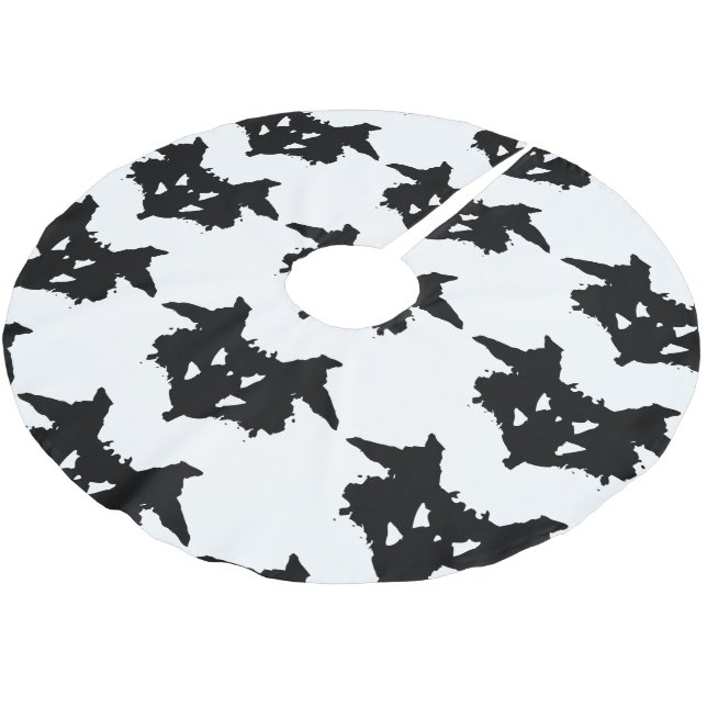 Rorschach Inkblot Brushed Polyester Tree Skirt (Angled)