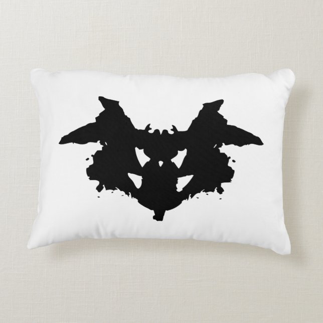 Rorschach Inkblot Decorative Cushion (Back)