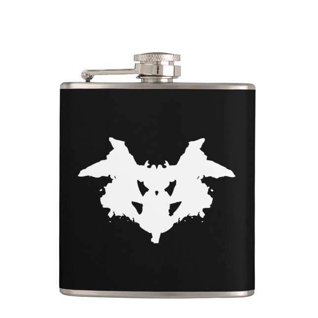 Rorschach Inkblot Hip Flask (Front)