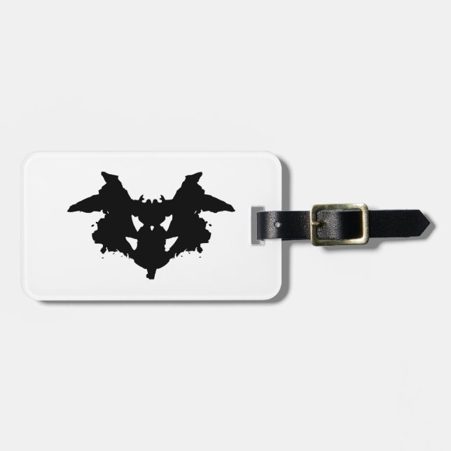 Rorschach Inkblot Luggage Tag (Front Horizontal)