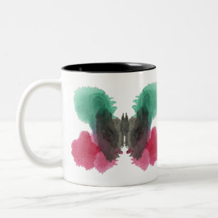 Rorschach Inkblot Test. Don't Call Me Crazy Two-Tone Coffee Mug