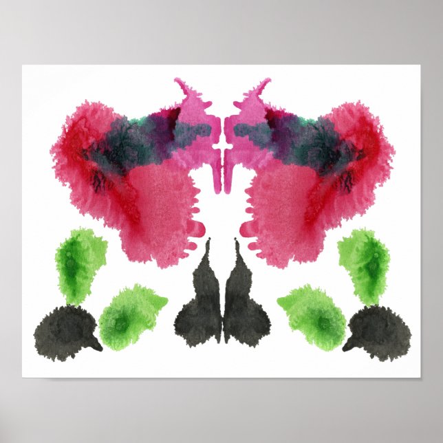 Rorschach Inkblot Test Fun Art Poster (Front)