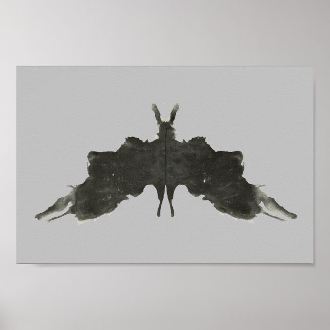 Rorschach Inkblot Test Fun Art Poster (Front)