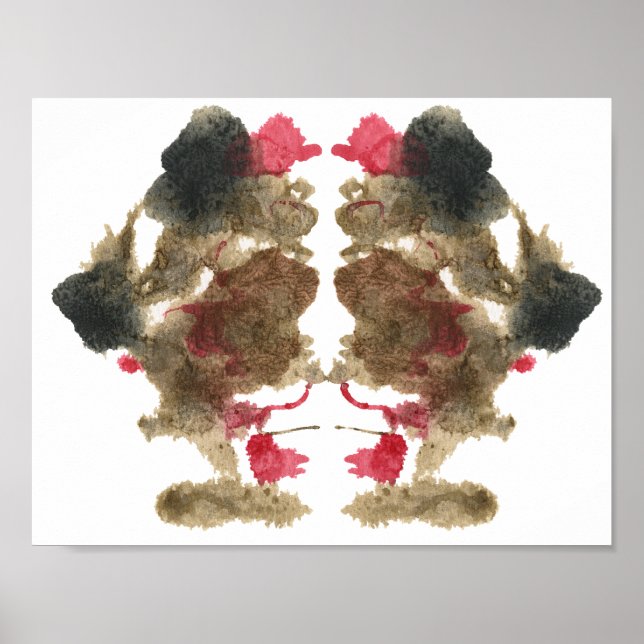 Rorschach Inkblot Test Fun Art Poster (Front)