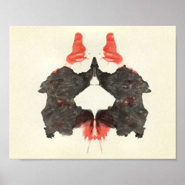 Rorschach Inkblot Test Fun Art Poster (Front)