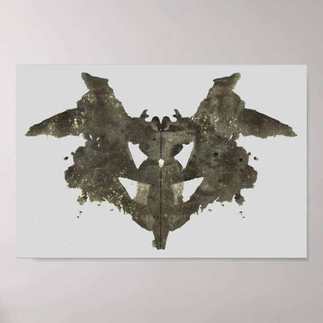 Rorschach Inkblot Test Fun Art Poster (Front)