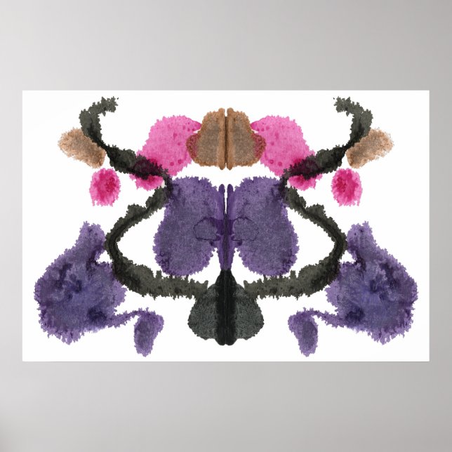 Rorschach Inkblot Test Fun Art Poster (Front)
