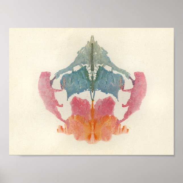 Rorschach Inkblot Test Fun Art Poster (Front)