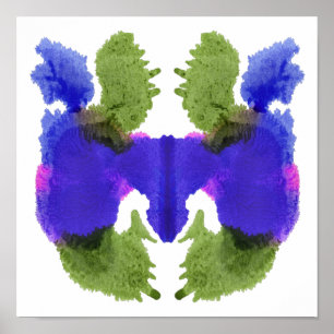 Rorschach Inkblot Test Fun Art Poster