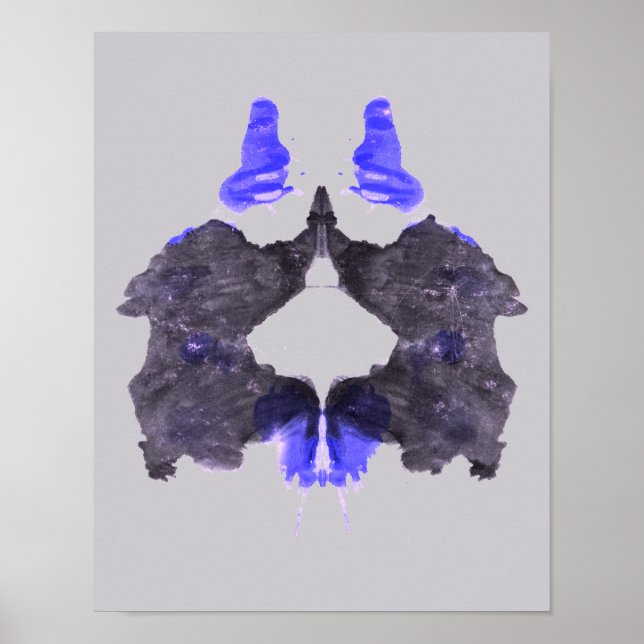 Rorschach Inkblot Test Fun Art Poster (Front)