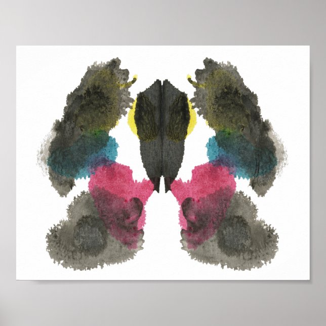 Rorschach Inkblot Test Fun Art Poster (Front)