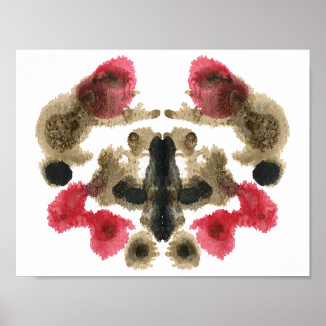 Rorschach Inkblot Test Fun Art Print (Front)