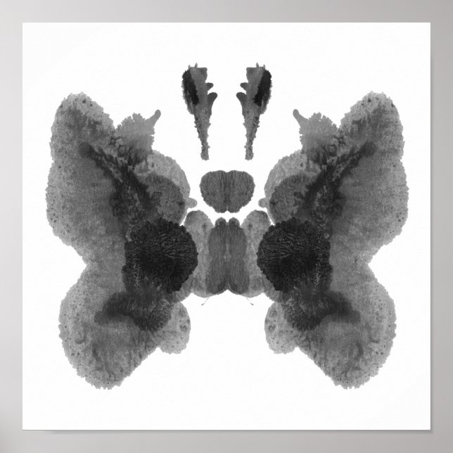 Rorschach Inkblot Test Fun Art Print (Front)