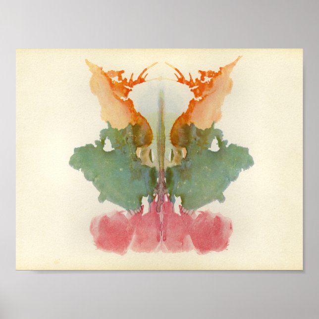 Rorschach Inkblot Test Fun Art Print (Front)