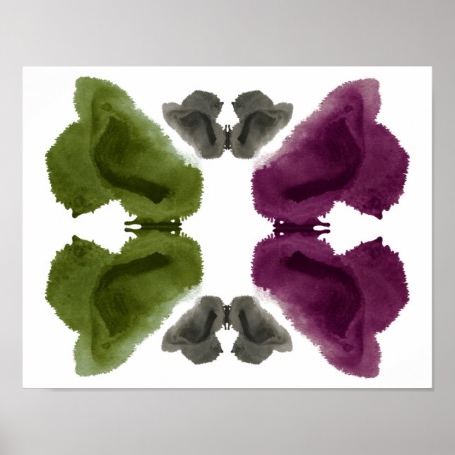 Rorschach Inkblot Test Fun Art Print (Front)