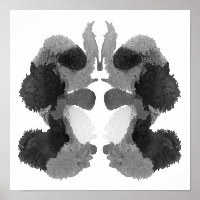Rorschach Inkblot Test Fun Art Print (Front)