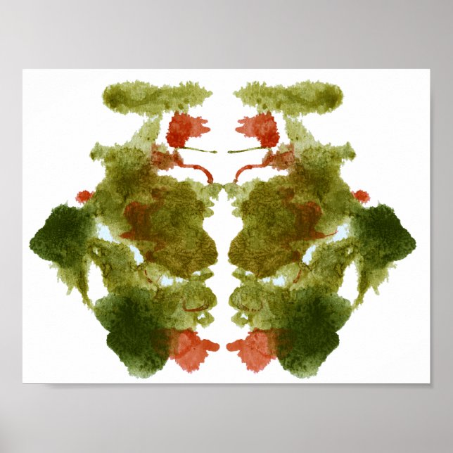 Rorschach Inkblot Test Fun Art Print (Front)