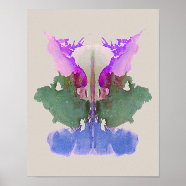 Rorschach Inkblot Test Fun Art Print (Front)