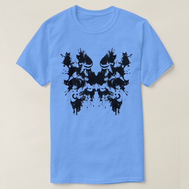 Rorschach Test Cats On My Mind T-Shirt (Design Front)