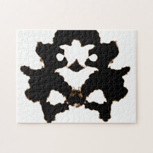Rorschach Test of an Ink Blot Card Jigsaw Puzzle