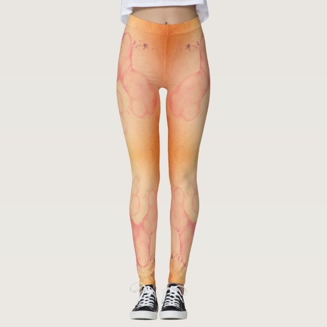 Rorshach Splotch Ink Stain Dirty Leggings (Front)