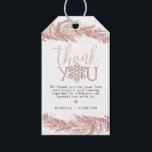 RORY Blush Winter Pine Snow Flake Christmas Favour Gift Tags<br><div class="desc">This favour or gift tag features blush pink rustic winter pine,  a rose gold glitter snowflake and fun script font. This tag is the perfect addition to your winter wedding celebration,  festive baby shower,  holiday bridal shower or any other event. Edit *most* wording to meet your needs.</div>