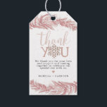 RORY Blush Winter Pine Snow Flake Christmas Favour Gift Tags<br><div class="desc">This favour or gift tag features blush pink rustic winter pine,  a rose gold glitter snowflake and fun script font. This tag is the perfect addition to your winter wedding celebration,  festive baby shower,  holiday bridal shower or any other event. Edit *most* wording to meet your needs.</div>