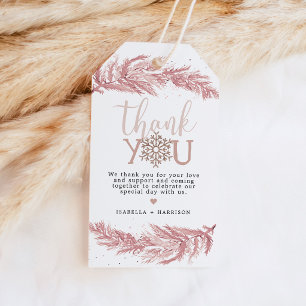 RORY Blush Winter Pine Snow Flake Christmas Favour Gift Tags