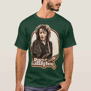 Rory Gallagher 70s Retro Sepia Tone T-Shirt